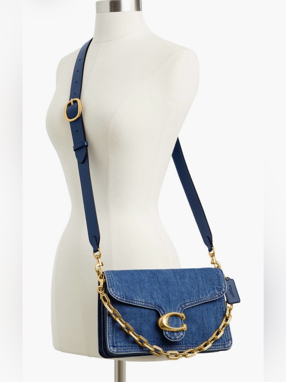 NWOT - COACH Denim Chain Tabby 30 Shoulder Bag - Picture 3 of 15